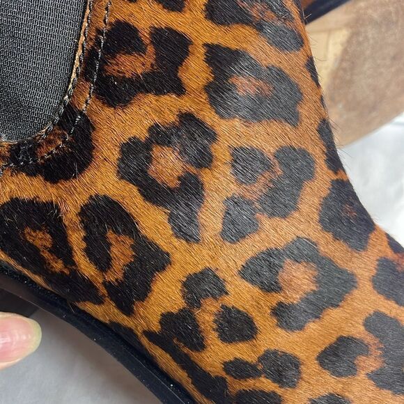 (F) Loeffler Randall Nellie 7 women's ankle boots, brown calf hai leopard print - Picture 10 of 12